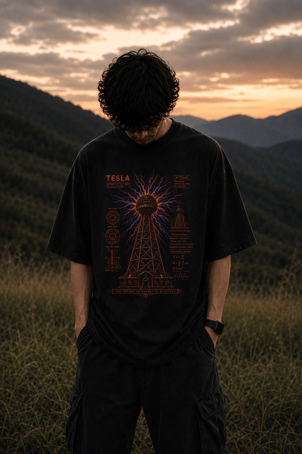 Electrical Engineering Double-Sided Oversized Tee